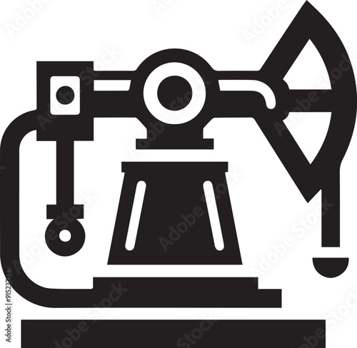 pump machine vector silhouette illustration logo art photo