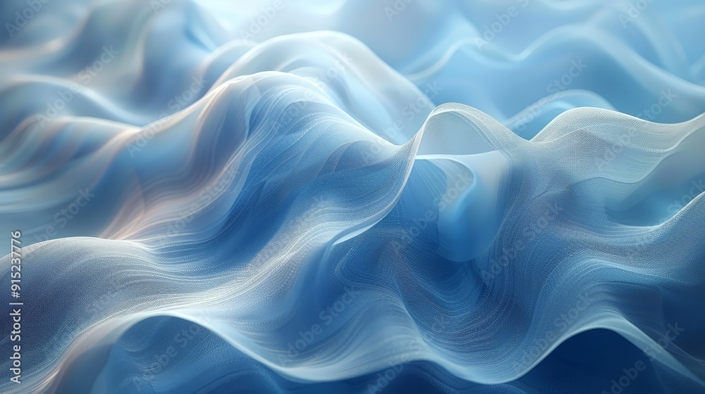 A soothing abstract background with soft, flowing lines and a calm blue palette A soothing abstract background with soft, flowing lines and a calm blue palette
