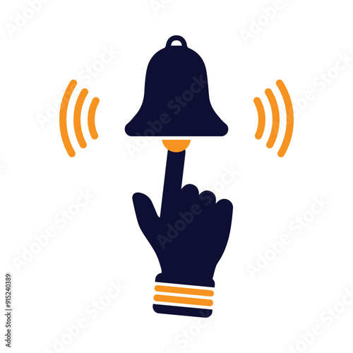 bell, doorbell, ring, hand, bell ring doorbell hand bell icon