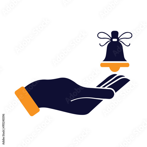 bell, doorbell, ring, hand, bell ring doorbell hand bell icon