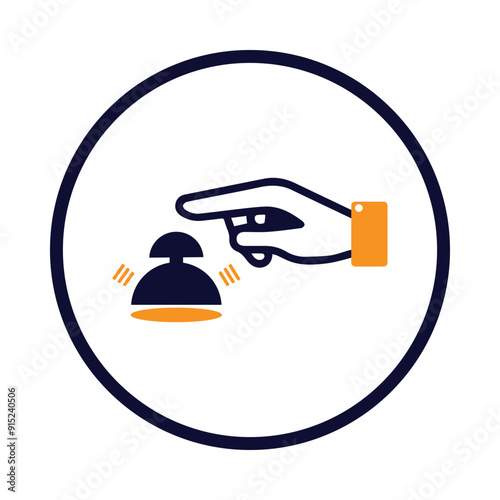 bell, doorbell, ring, hand, bell ring doorbell hand bell icon