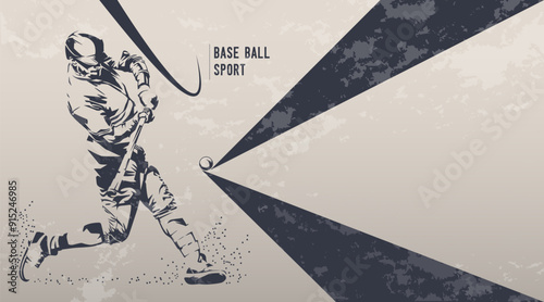 illustration of base ball players in vintage style with the concept of celebrating national sports day for base ball matches between countries