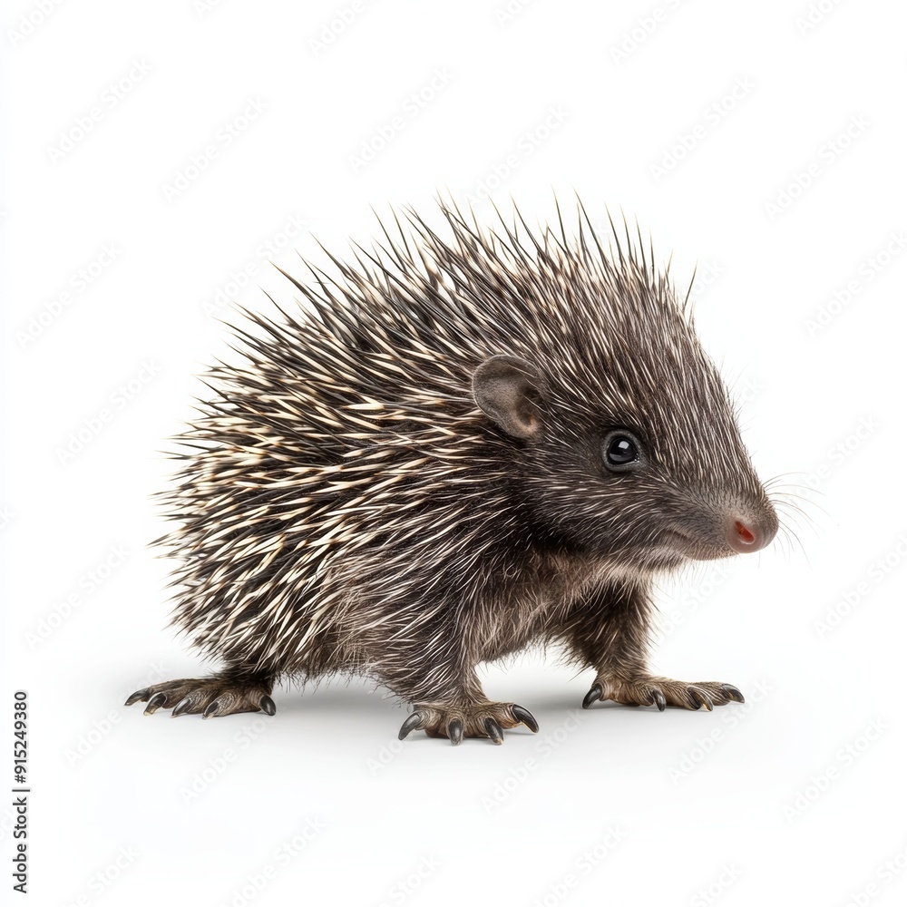 Fototapeta premium Close-up Portrait of a Baby Porcupine