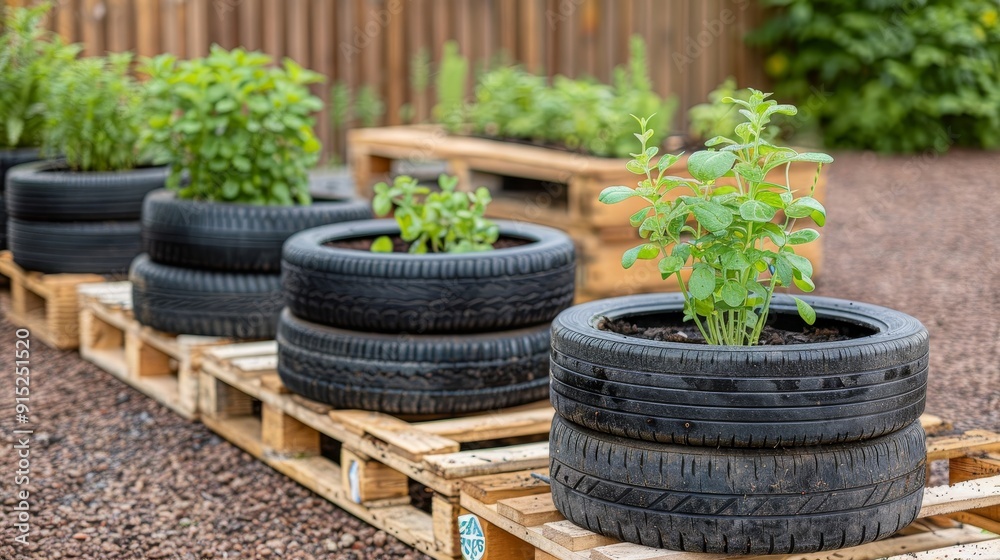 sustainable urban gardening with recycled tires and pallets - eco-friendly garden design sustainable urban gardening with recycled tires and pallets - eco-friendly garden design