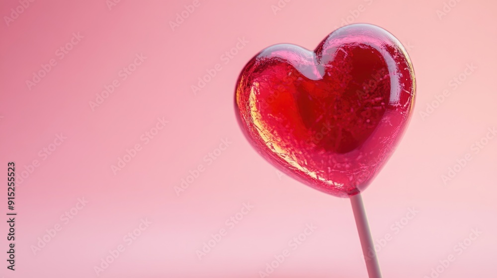 Heart Shaped Lollipop on Stick Heart Shaped Lollipop on Stick