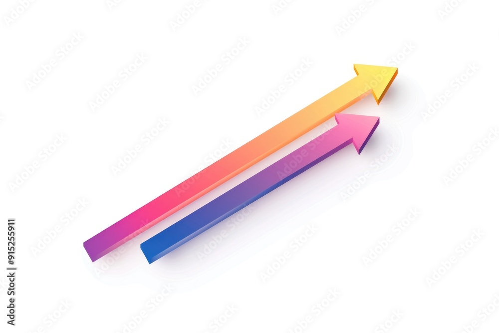 A colorful arrow on a white background, perfect for illustrations, designs and presentations A colorful arrow on a white background, perfect for illustrations, designs and presentations