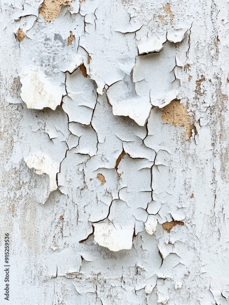 Fototapeta premium Peeling White Paint on Wall