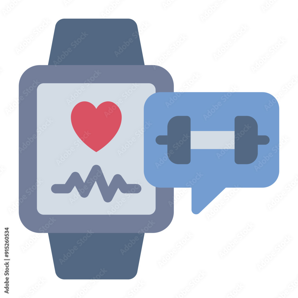 Smartwatch icon for fitness tracking and monitoring Smartwatch icon for fitness tracking and monitoring