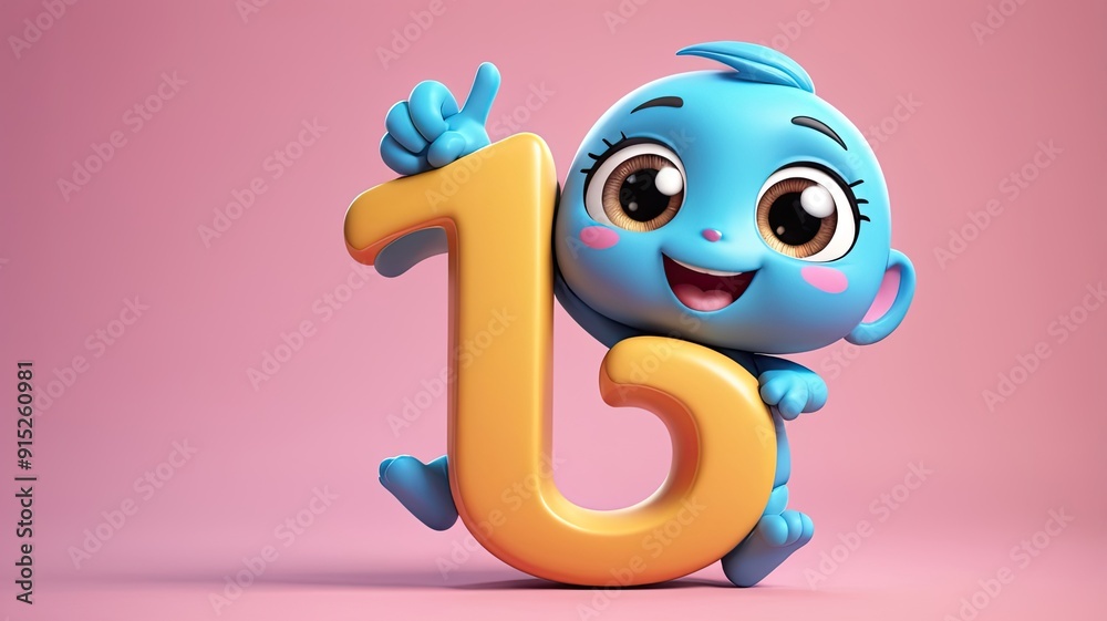 number one with cartoon character number one with cartoon character