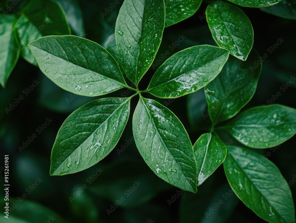Green Plant Water Droplets Green Plant Water Droplets