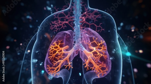 Human Lungs - Anatomy Illustration