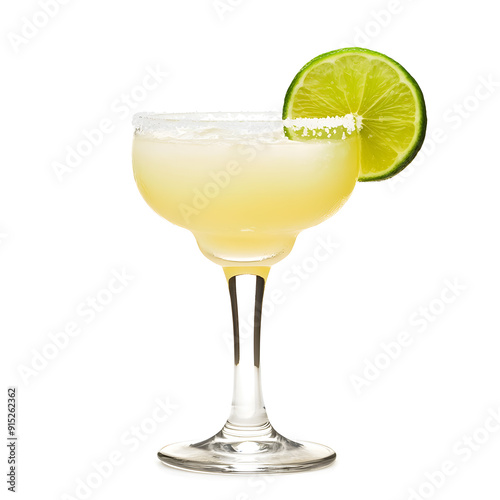 Wallpaper Mural Margarita cocktail with lime isolated on white background Torontodigital.ca