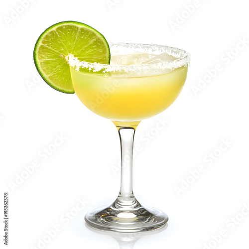 Wallpaper Mural Margarita cocktail with lime isolated on white background Torontodigital.ca