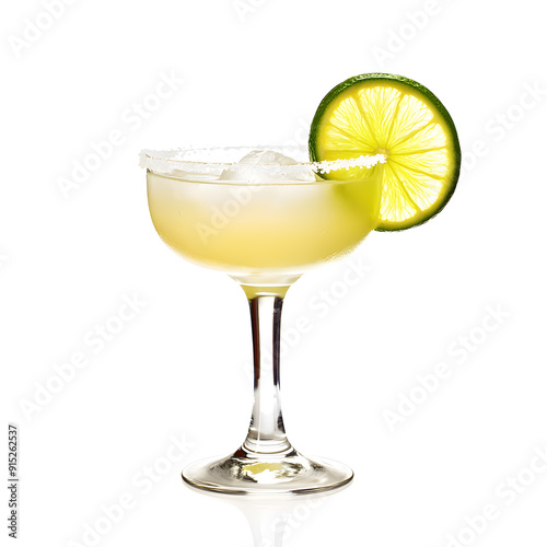 Wallpaper Mural Margarita cocktail with lime isolated on white background Torontodigital.ca