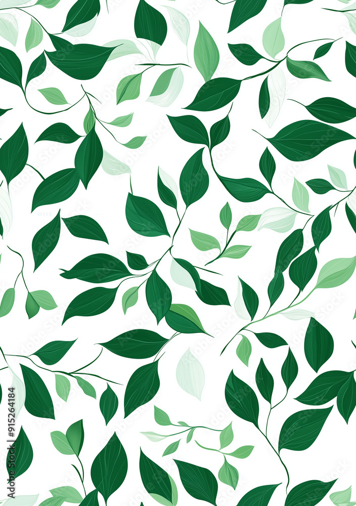 Feuilles Vertes Abstraites : Design Naturel Feuilles Vertes Abstraites : Design Naturel