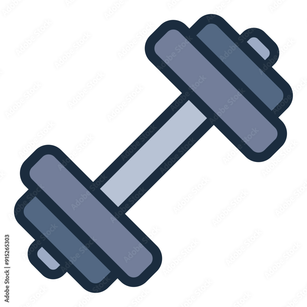Dumbbell icon for weightlifting and fitness training Dumbbell icon for weightlifting and fitness training