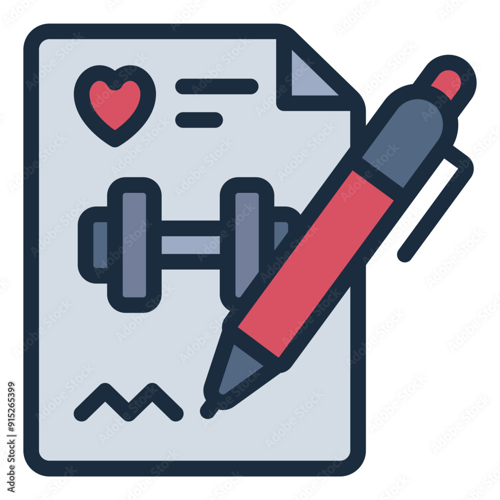 Report icon for tracking gym and fitness progress Report icon for tracking gym and fitness progress