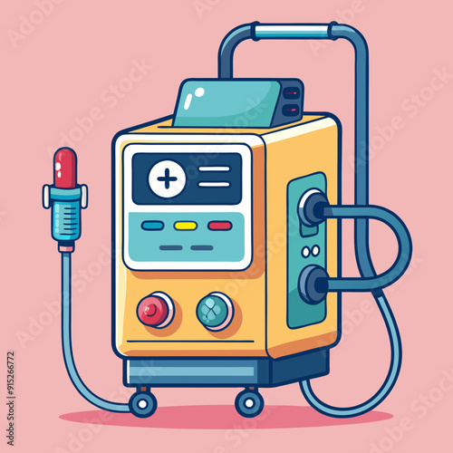 medical Ventilator vector illustration