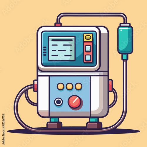 medical Ventilator vector illustration