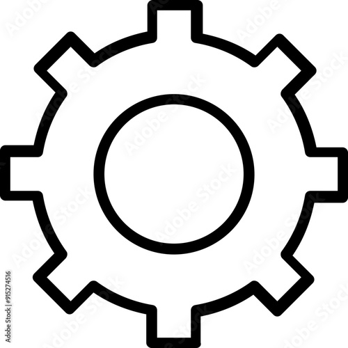 Cogs vector icon in outline style 