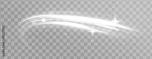 Realistic set of snow storm or wind swirls isolated on transparent background. Vector illustration of white spiral, wave, curve vortex effect. 