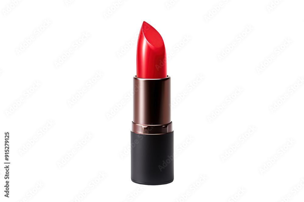 Brilliantly Red Lipstick Standing Proudly Against a Minimalist Background Captivating Attention in Natural Light on Transparent PNG Background. Brilliantly Red Lipstick Standing Proudly Against a Minimalist Background Captivating Attention in Natural Light on Transparent PNG Background.