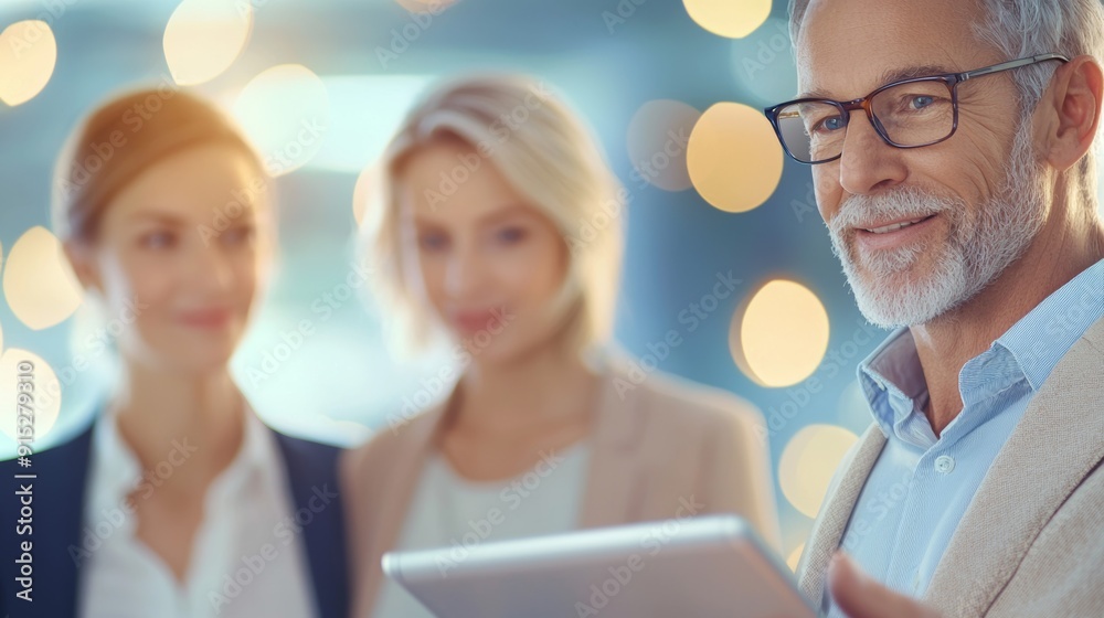 a man and woman looking at a tablet a man and woman looking at a tablet