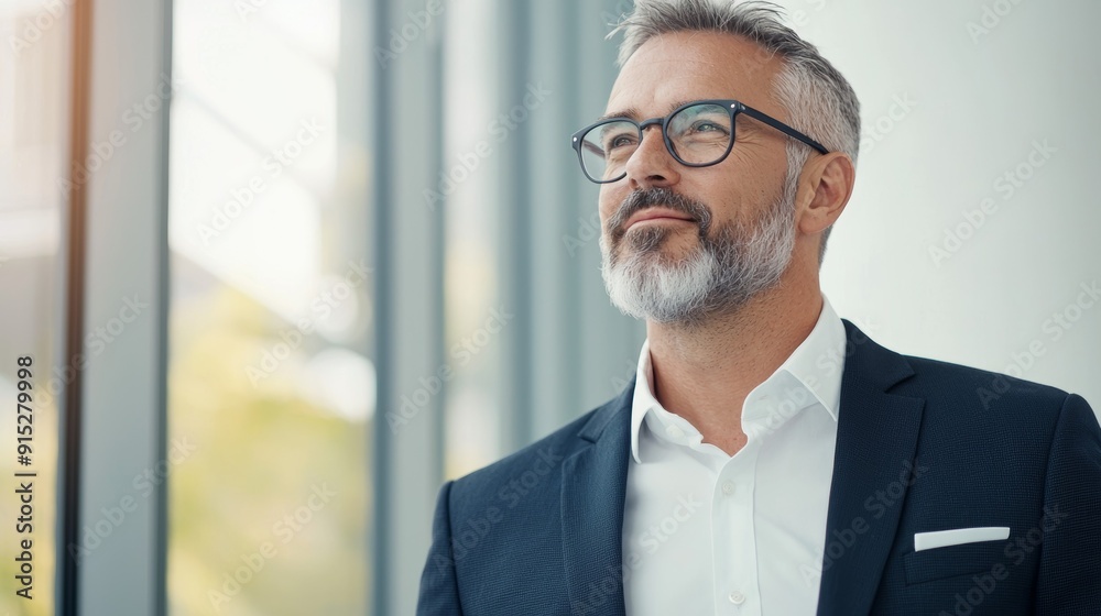 a man with glasses looking out the window a man with glasses looking out the window