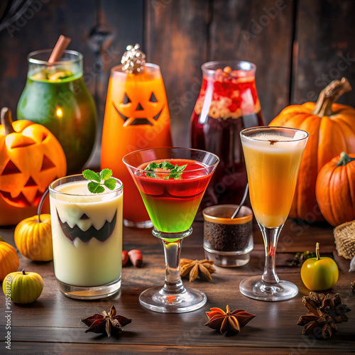 Halloween themed drinks photo