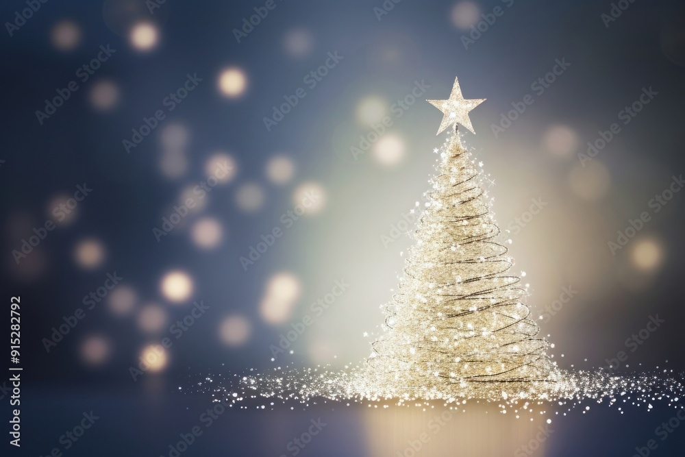 Sparkling christmas tree nature night light. Sparkling christmas tree nature night light.