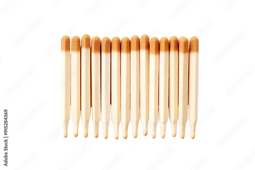 Artful Arrangement of Matchsticks Displaying Their Unique Heights and Textures on a White Background on Transparent PNG Background. Artful Arrangement of Matchsticks Displaying Their Unique Heights and Textures on a White Background on Transparent PNG Background.