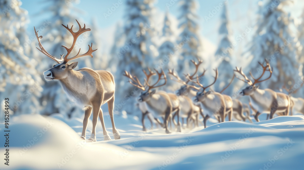 Herd of reindeer Herd of reindeer