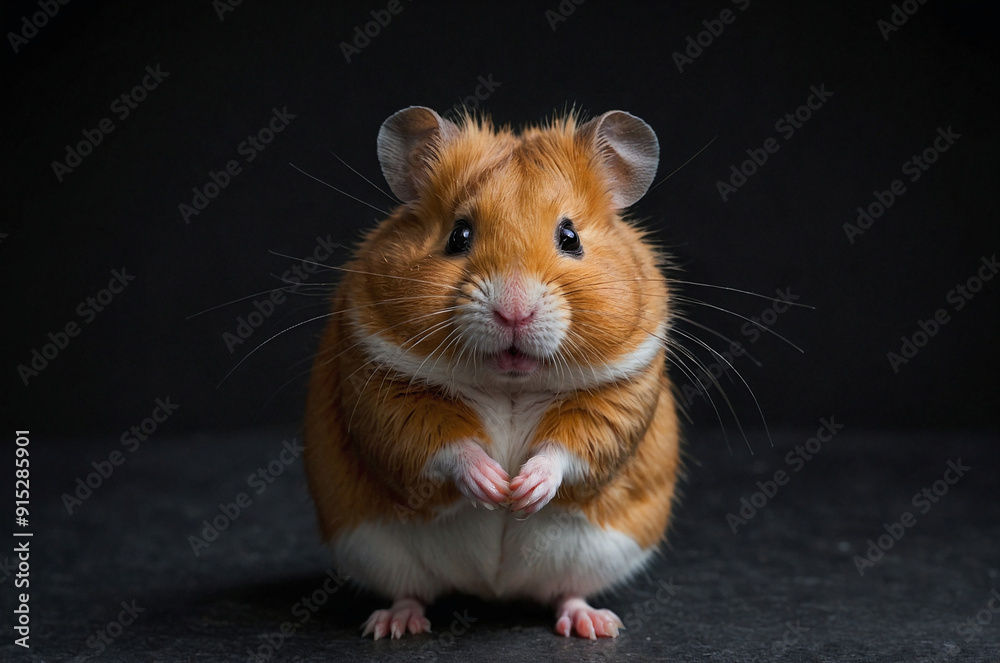 Cute hamster looking at camera in studio Cute hamster looking at camera in studio
