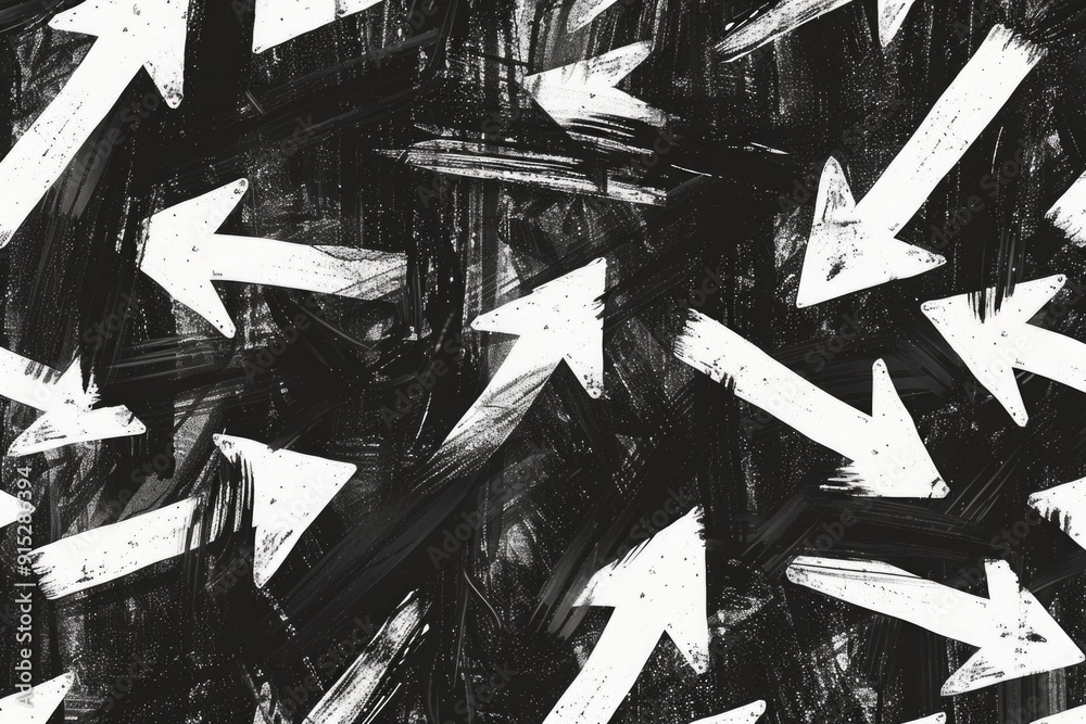 Naklejka premium A close-up shot of old-fashioned arrows in black and white