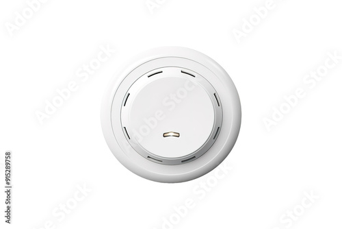 Innovative Smoke Detector Installed on Ceiling in Modern Home During Bright Afternoon on Transparent PNG Background.