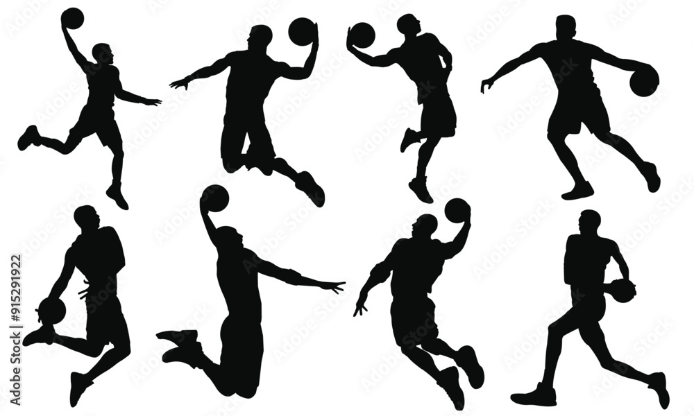 Basketball player silhouette Basketball player silhouette