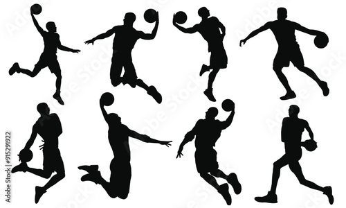 Wallpaper Mural Basketball player silhouette Torontodigital.ca
