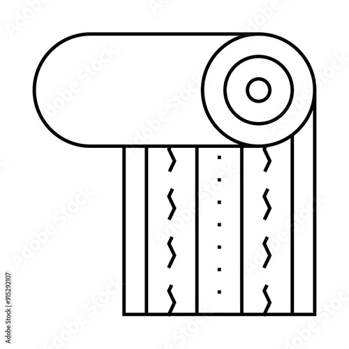 wallpapering renovation line icon vector. wallpapering renovation sign. isolated contour symbol black illustration