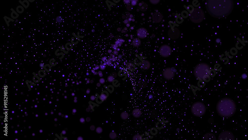 Futuristic purple violet trapcode form. Abstract dot background. data transfer particle effect photo