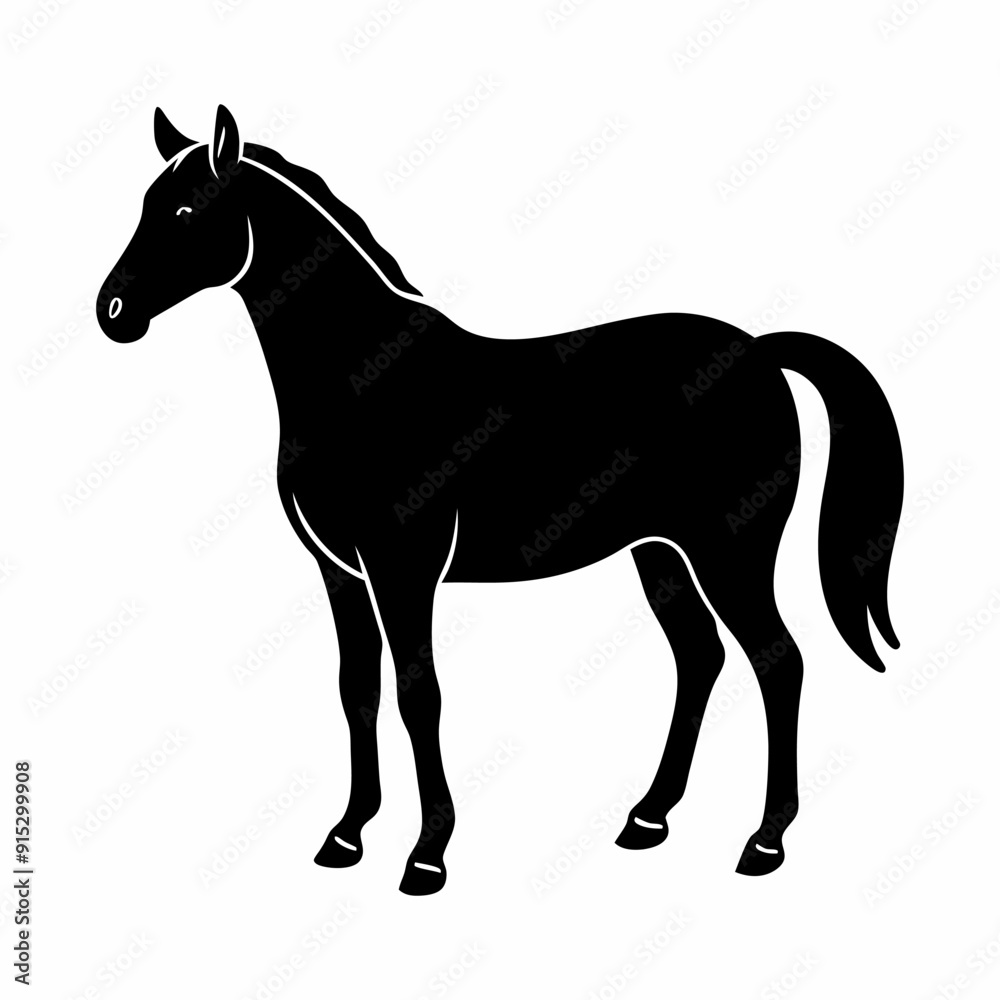 Obraz premium Silhouette of Horse
