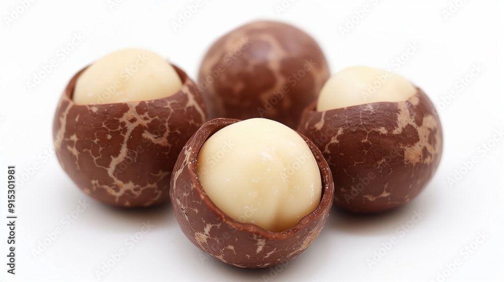 Macadamia Nut on white background Macadamia Nut on white background