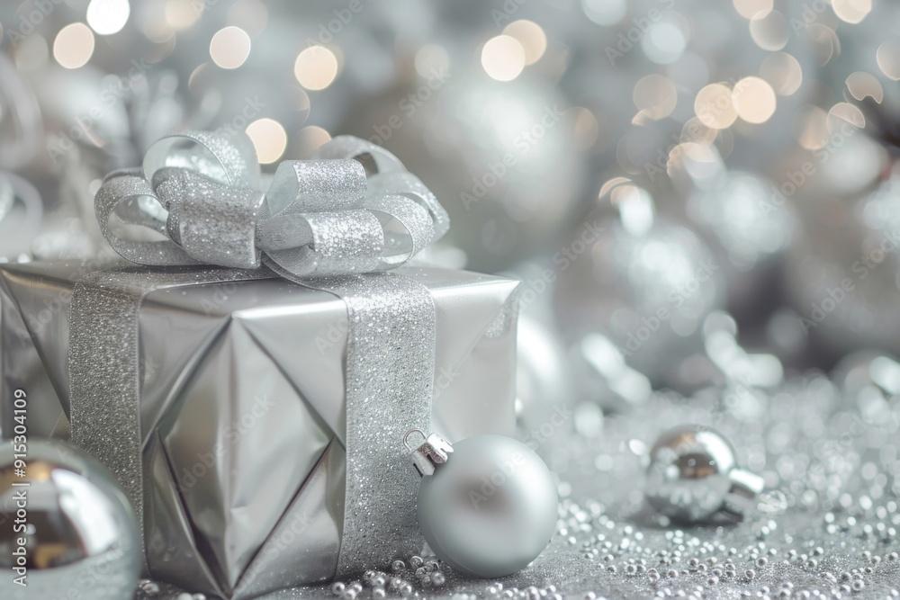 Silver and Blue Christmas Gifts: A Festive and Elegant Holiday Display with Seasonal Sparkle and Cool Tones Silver and Blue Christmas Gifts: A Festive and Elegant Holiday Display with Seasonal Sparkle and Cool Tones
