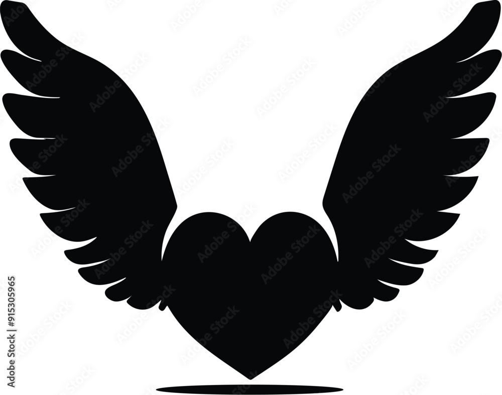 Obraz premium Angelic Heart – Wings of Love Design