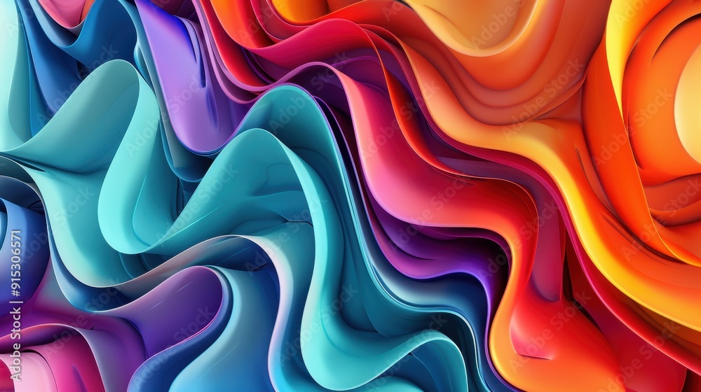 Obraz premium Colorful swirling patterns create a dynamic and captivating abstract visual experience
