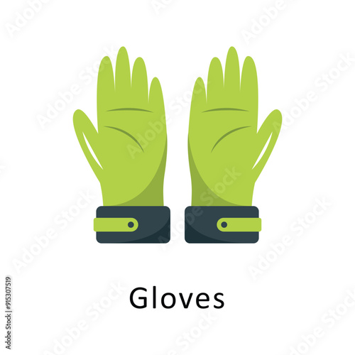 Gloves Vector Flat Icon Design illustration Symbol on White background EPS 10 File 