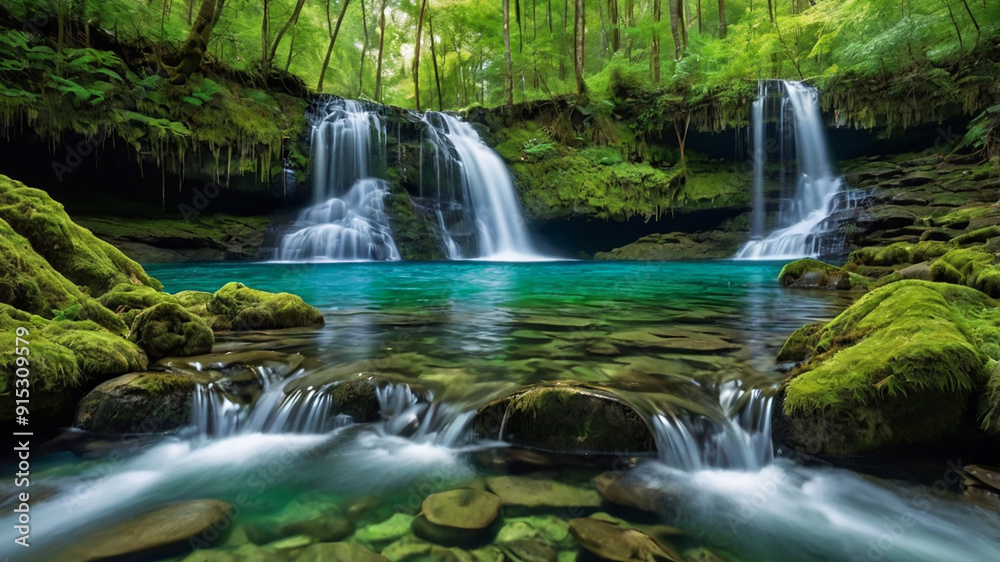 Fototapeta premium waterfall in the forest