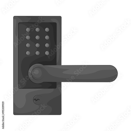 Illustration of smart door lock 