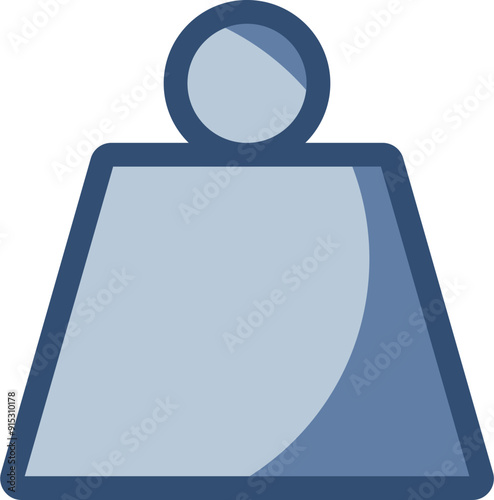 transparent background mass weight vector icon. replaceable blue color design
