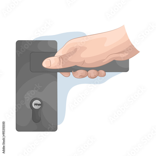 Illustration of door lock 