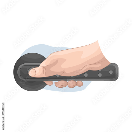 Illustration of smart door lock 